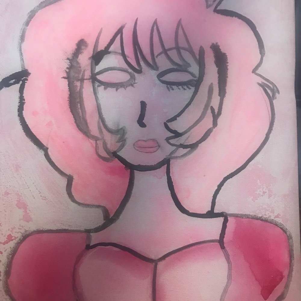 Elegant Pink Portrait Canvas Art